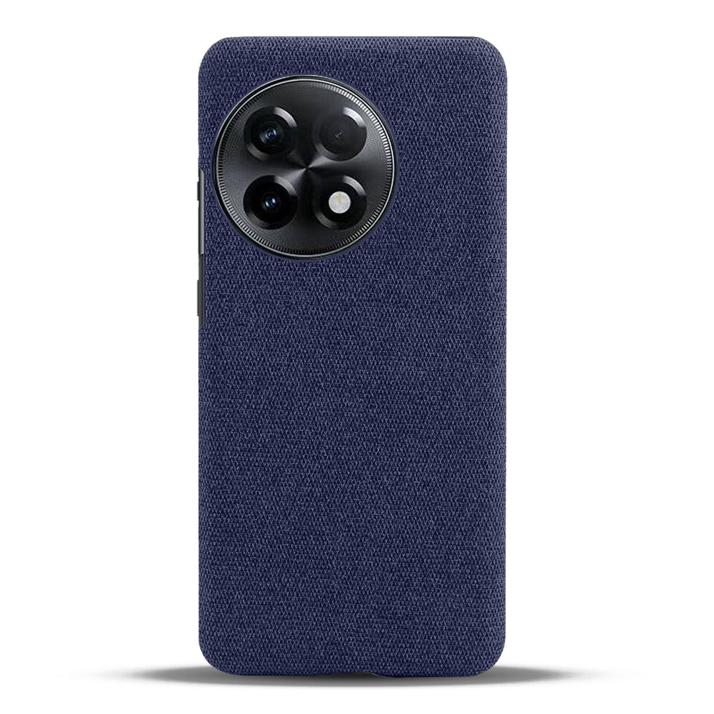 Cloth Texture Smartphone Cover for OnePlus 11R 5G / Ace 2 5G , Solid Color Hard PC+Cloth Anti-scratch Case - Blue