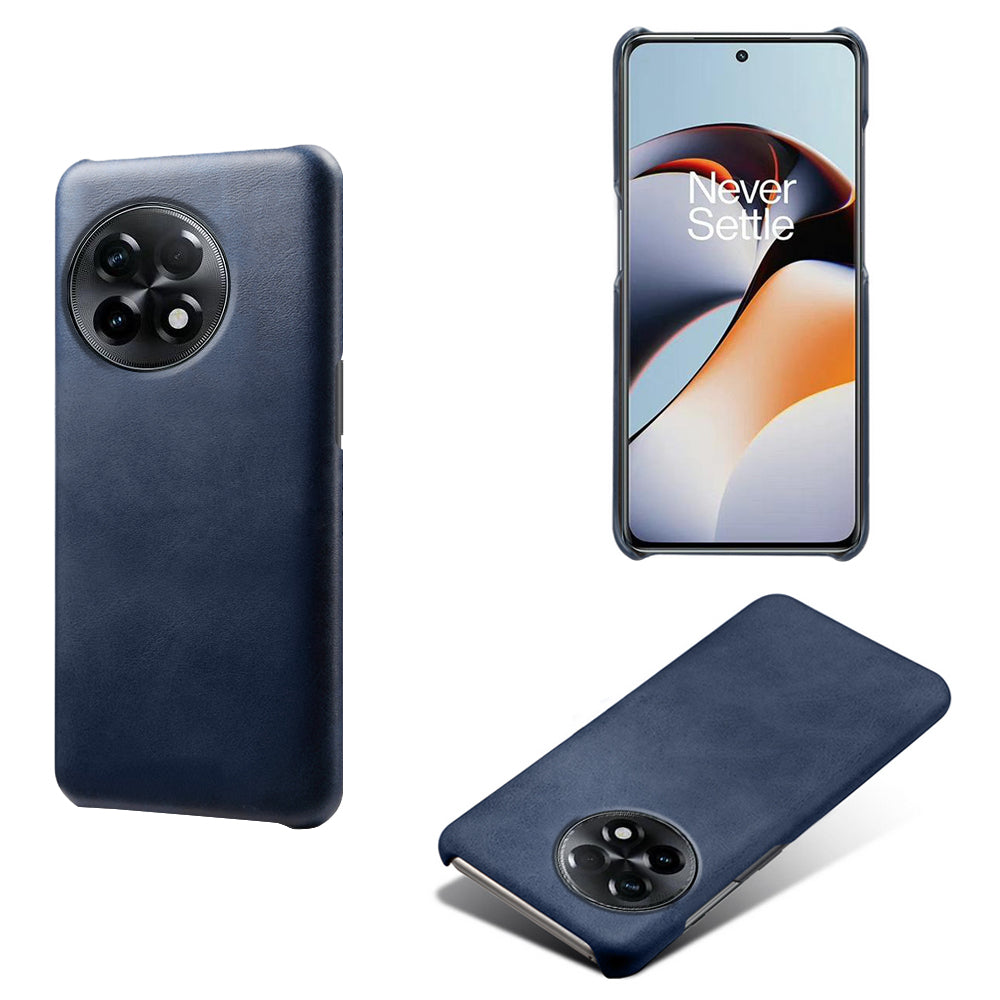 For OnePlus 11R 5G / Ace 2 5G Anti-scratch PU Leather+PC Mobile Phone Case Calf Texture Cell Phone Cover - Blue