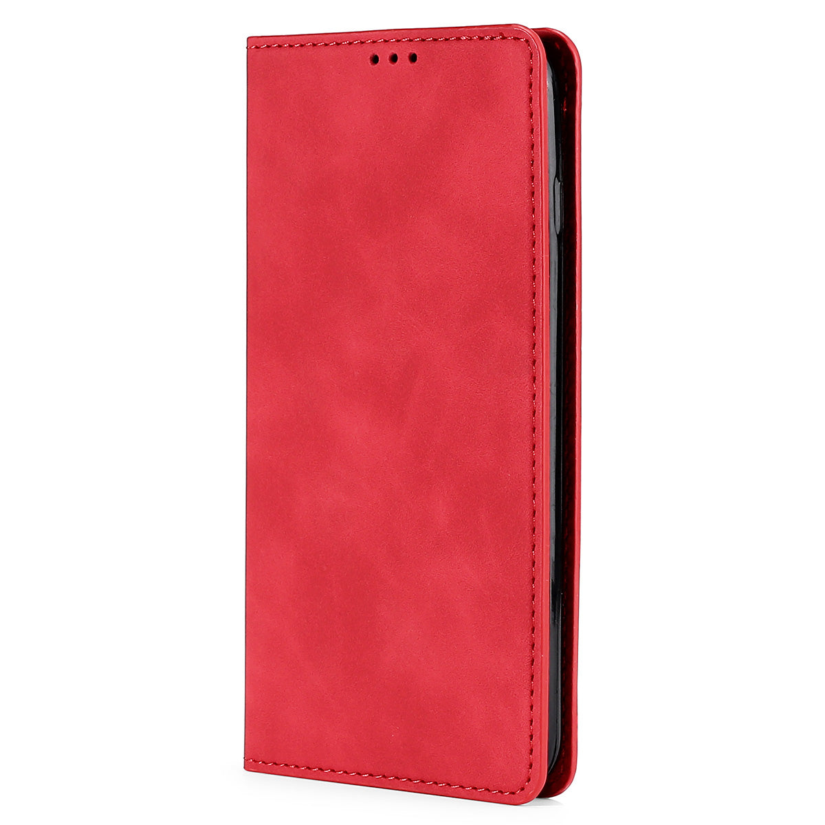 For OnePlus 11R 5G / Ace 2 5G Flip Case Card Holder PU Leather Skin-touch Phone Stand Cover - Red