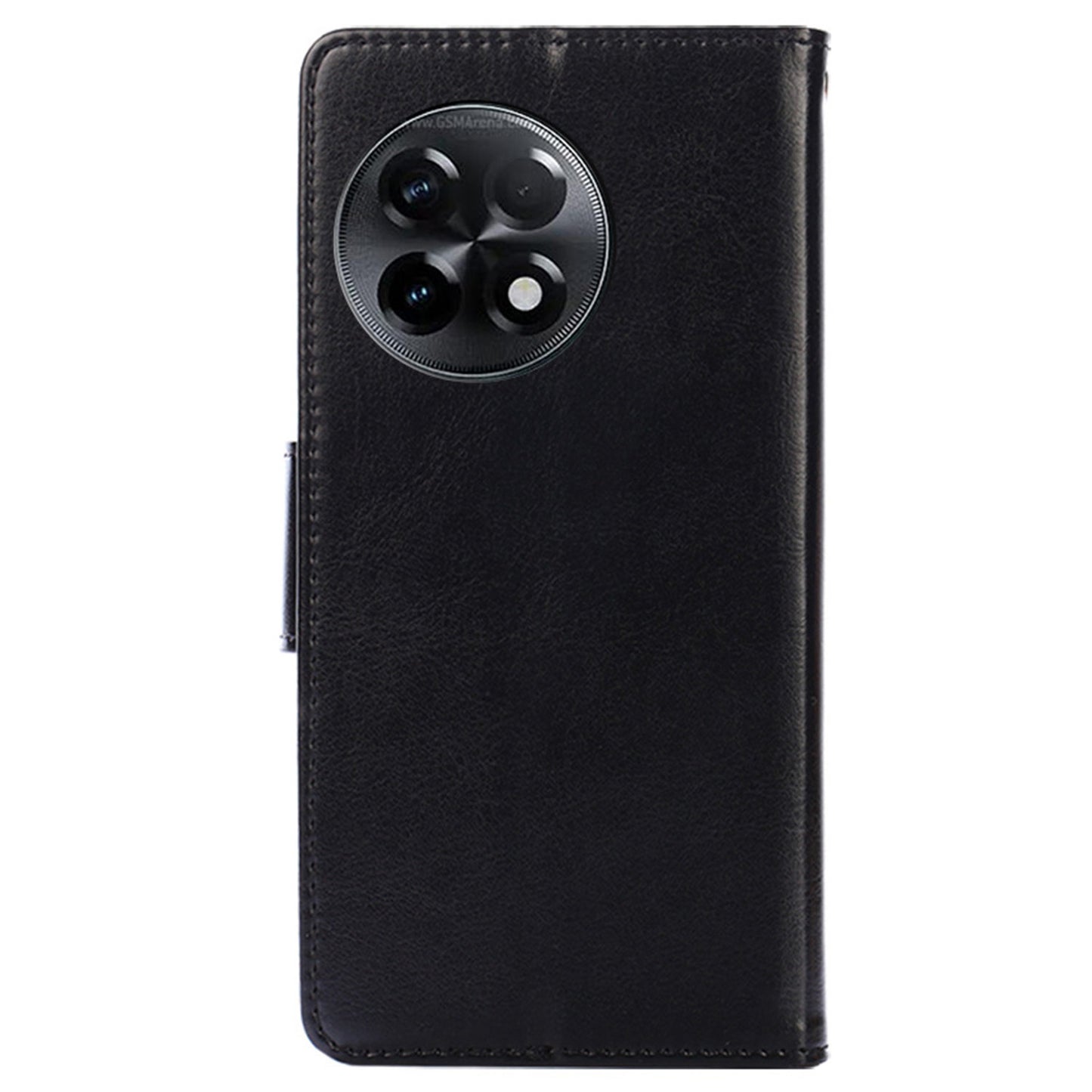 For OnePlus Ace 2 5G / 11R 5G PU Leather Wallet Phone Case Anti-drop Stand Protective Cover - Black