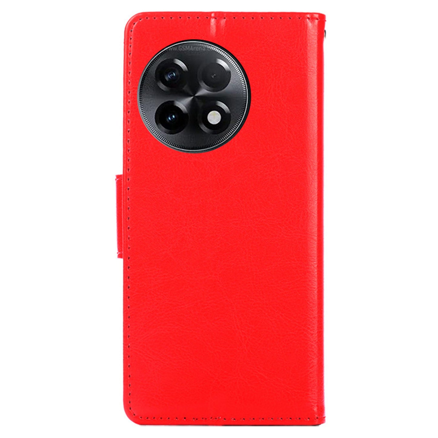 For OnePlus Ace 2 5G / 11R 5G PU Leather Wallet Phone Case Anti-drop Stand Protective Cover - Red