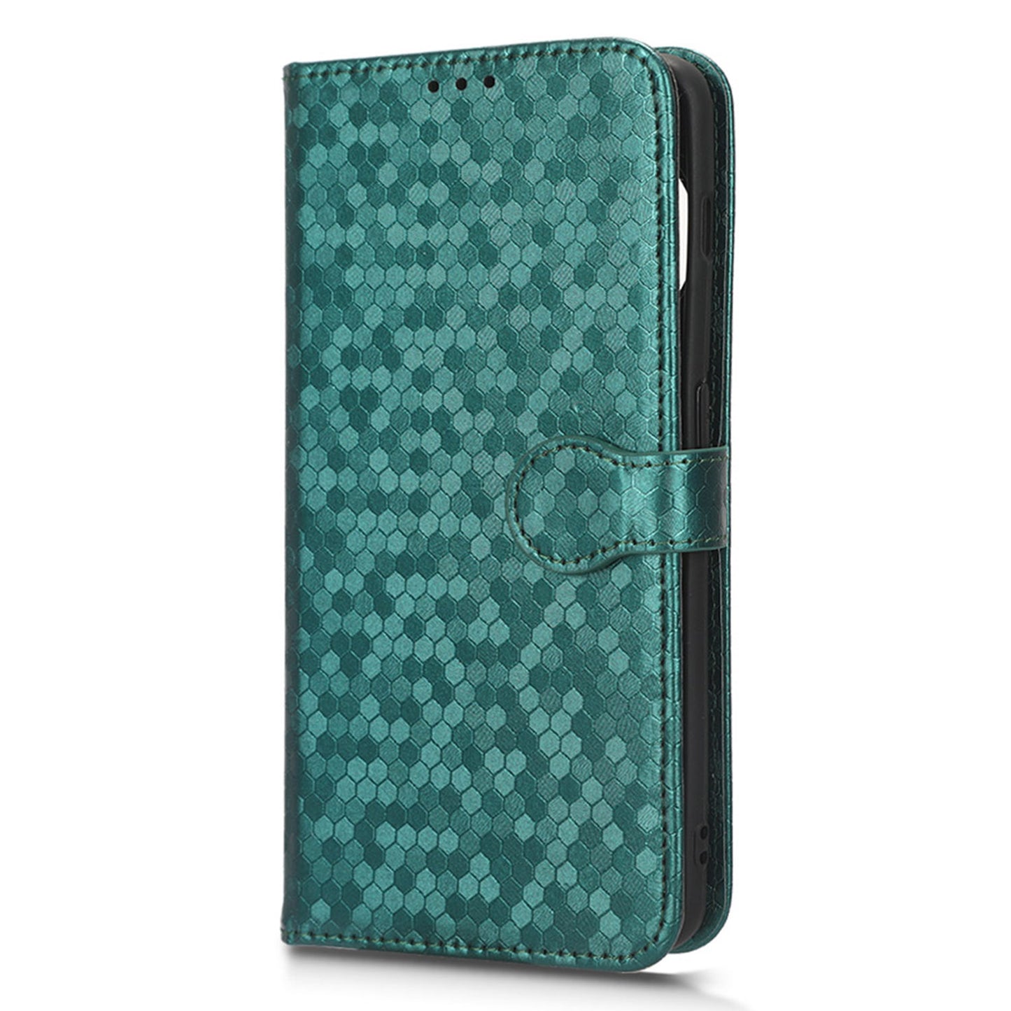 For OnePlus Ace 2 5G  /  OnePlus 11R 5G PU Leather Phone Cover Stand Wallet with Dot Pattern Imprinting - Green