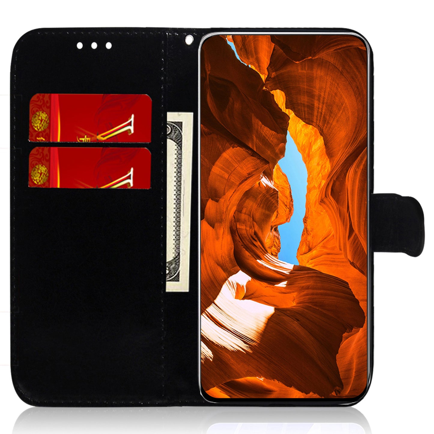 For OnePlus 11 5G Drop-proof Phone Case Dazzling Flower Pattern Wallet Stand PU Leather Phone Cover - Black