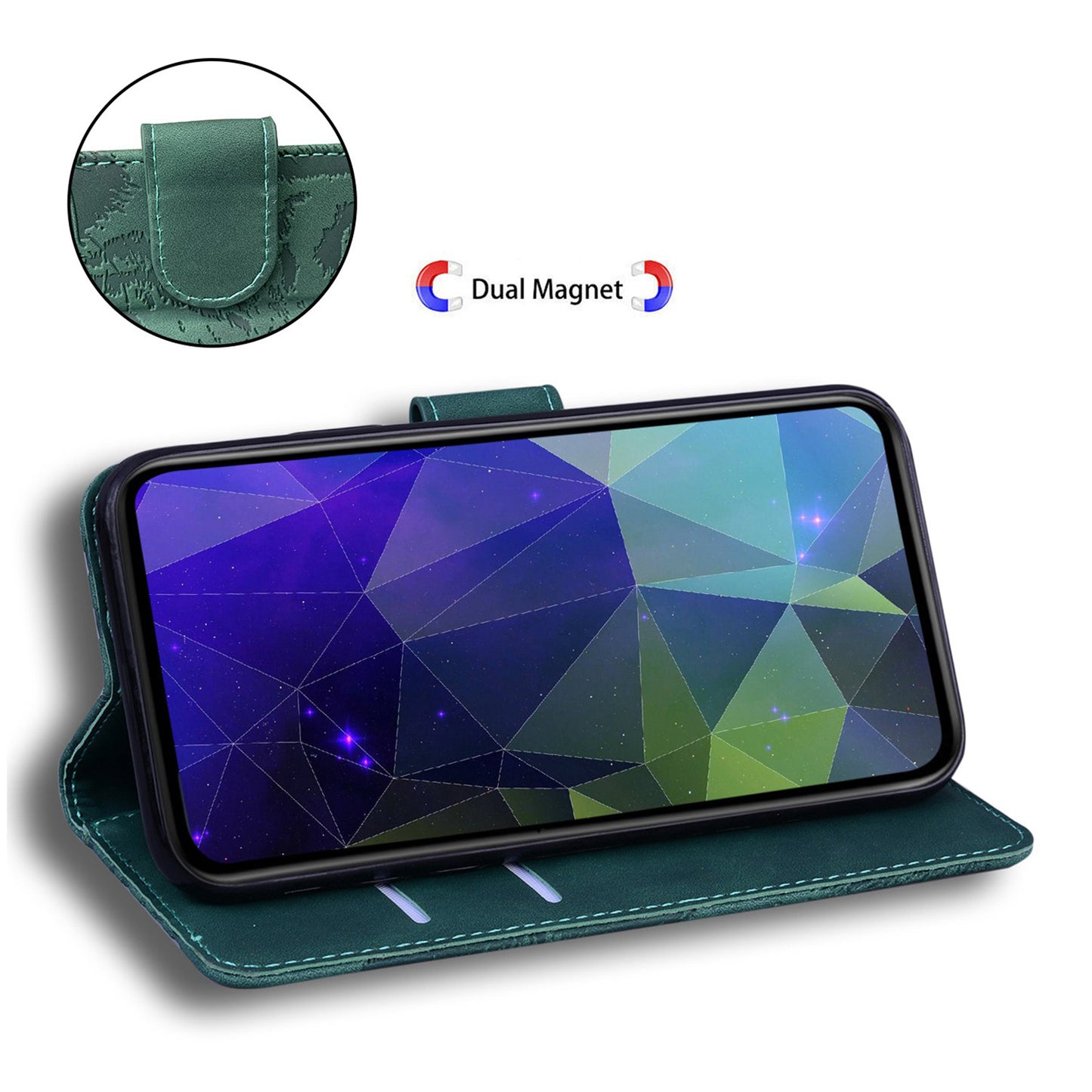 For OnePlus 11 5G Tiger Imprinted Cell Phone Cover PU Leather Wallet Stand Protective Phone Case - Green