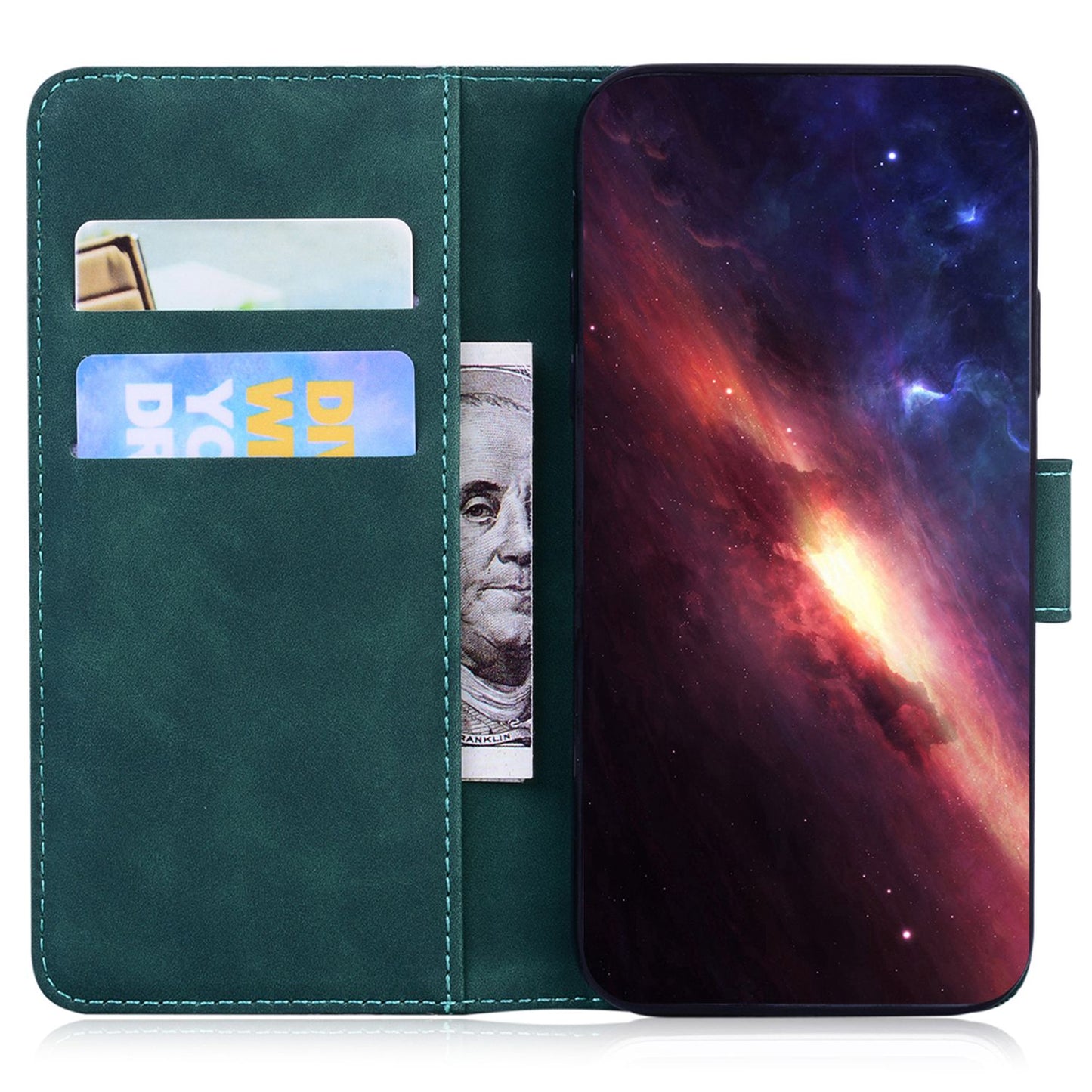 For OnePlus 11 5G Tiger Imprinted Cell Phone Cover PU Leather Wallet Stand Protective Phone Case - Green
