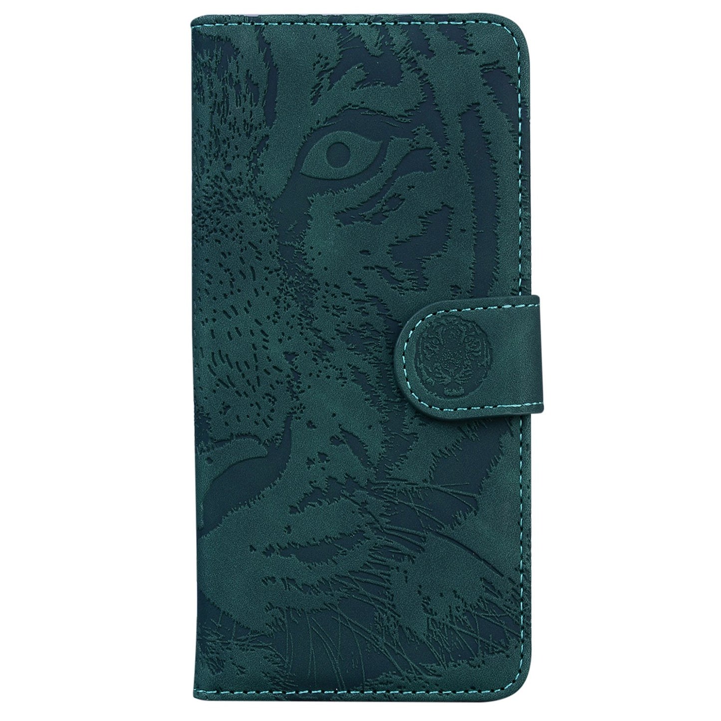 For OnePlus 11 5G Tiger Imprinted Cell Phone Cover PU Leather Wallet Stand Protective Phone Case - Green