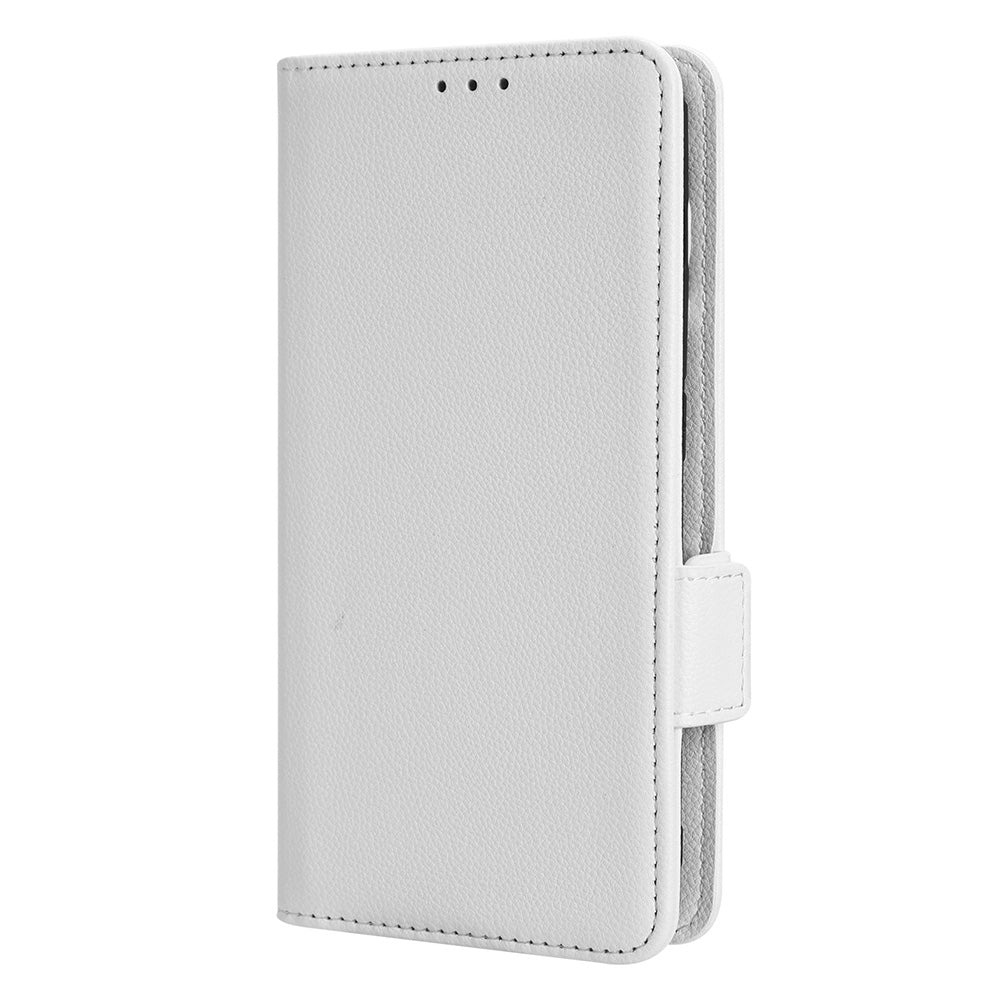 For OnePlus Ace 2 5G / 11R 5G Phone Case Folding Stand Litchi Texture Leather Wallet Phone Cover - White
