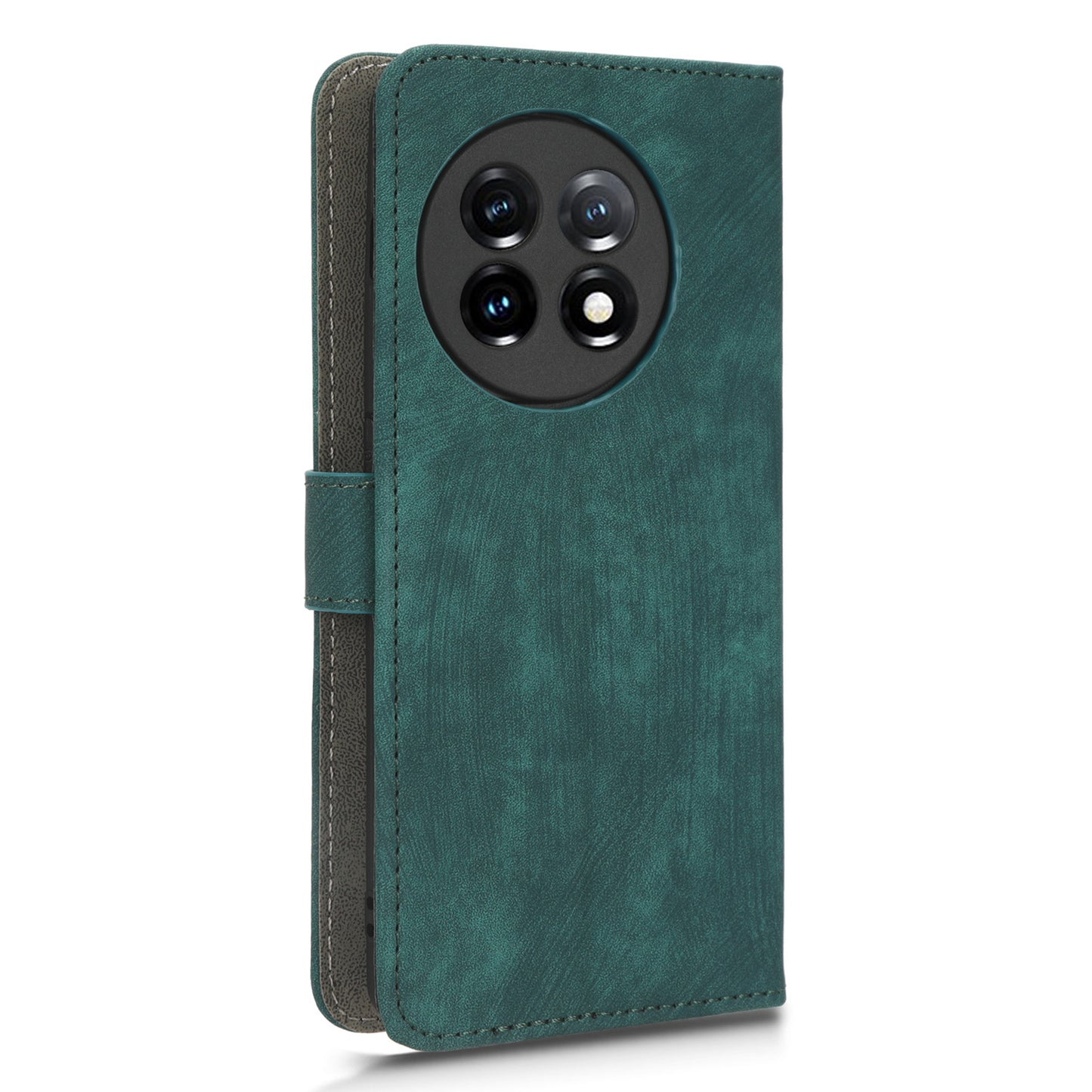 For OnePlus Ace 2 5G / 11R 5G Wallet Case RFID Blocking Leather Stand Phone Cover with Strap - Green