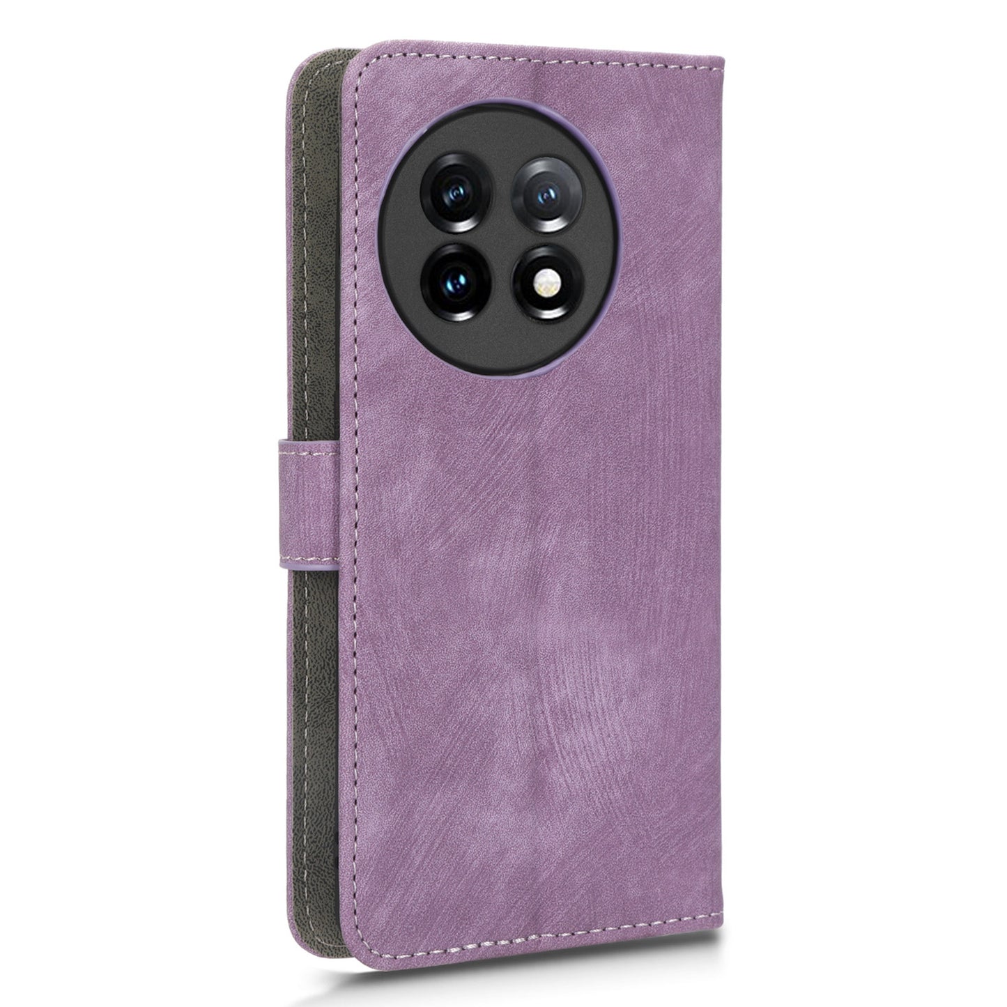 For OnePlus Ace 2 5G / 11R 5G Wallet Case RFID Blocking Leather Stand Phone Cover with Strap - Purple
