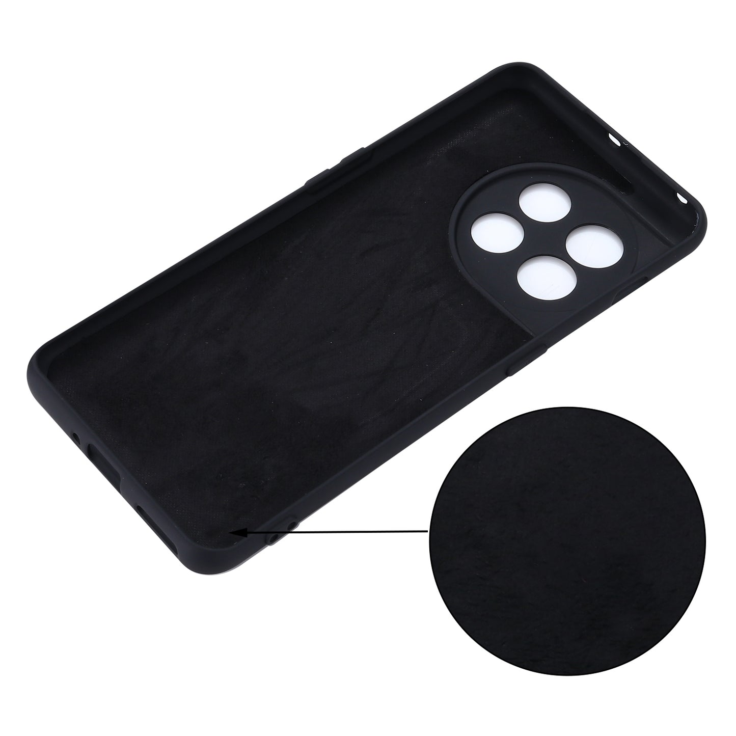 For OnePlus Ace 2 5G / 11R 5G Liquid Silicone Phone Case Anti-Scratch Slim Cover - Black