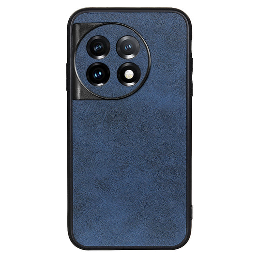 For OnePlus Ace 2 5G / 11R 5G Cell Phone Case PC+TPU+PU Leather Cowhide Texture Back Cover - Blue