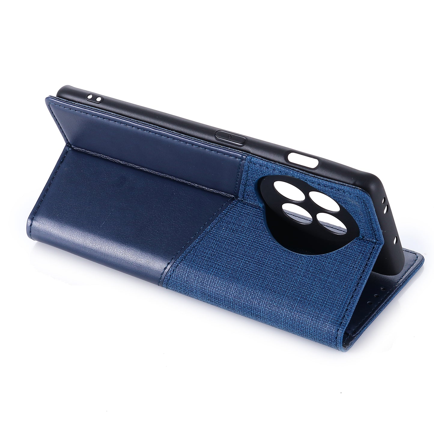 MUXMA MX109 RFID Blocking Phone Case for OnePlus 11R 5G / Ace 2 5G , PU Leather Magnetic Wallet Cover Stand - Blue