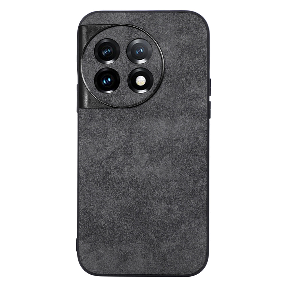 For OnePlus Ace 2 5G / 11R 5G Mobile Phone Case Textured Dustproof PU Leather+PC+TPU Phone Cover - Black