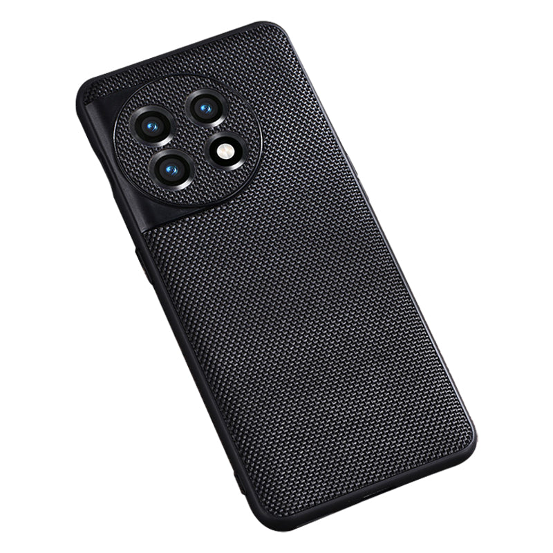 For OnePlus Ace 2 5G / 11R 5G Nylon Coated TPU Phone Case Anti-drop Cellphone Back Cover - Black
