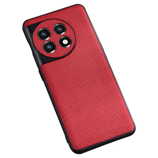 For OnePlus Ace 2 5G / 11R 5G Nylon Coated TPU Phone Case Anti-drop Cellphone Back Cover - Red