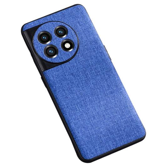 For OnePlus Ace 2 5G / 11R 5G Cloth Texture TPU Phone Cover Anti-fall Cell Phone Case - Blue