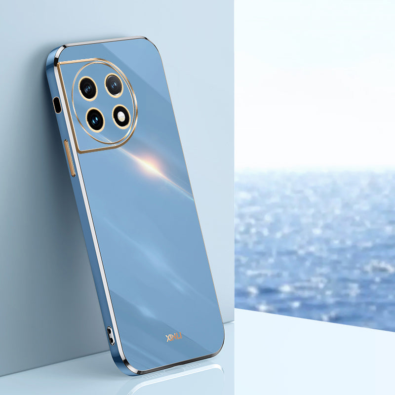 XINLI For OnePlus Ace 2 5G / 11R 5G Electroplating TPU Phone Case Camera Lens Protection Cell Phone Cover - Blue
