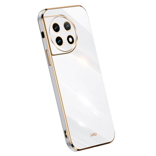 XINLI For OnePlus Ace 2 5G / 11R 5G Electroplating TPU Phone Case Camera Lens Protection Cell Phone Cover - White