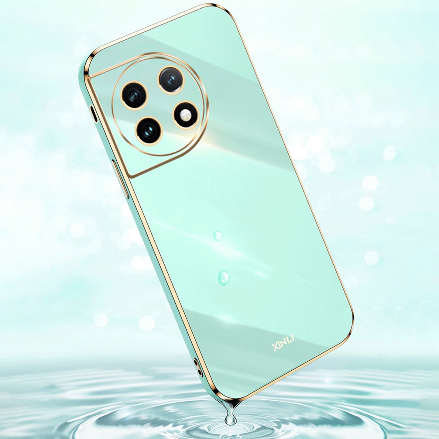 XINLI For OnePlus Ace 2 5G / 11R 5G Electroplating TPU Phone Case Camera Lens Protection Cell Phone Cover - Red