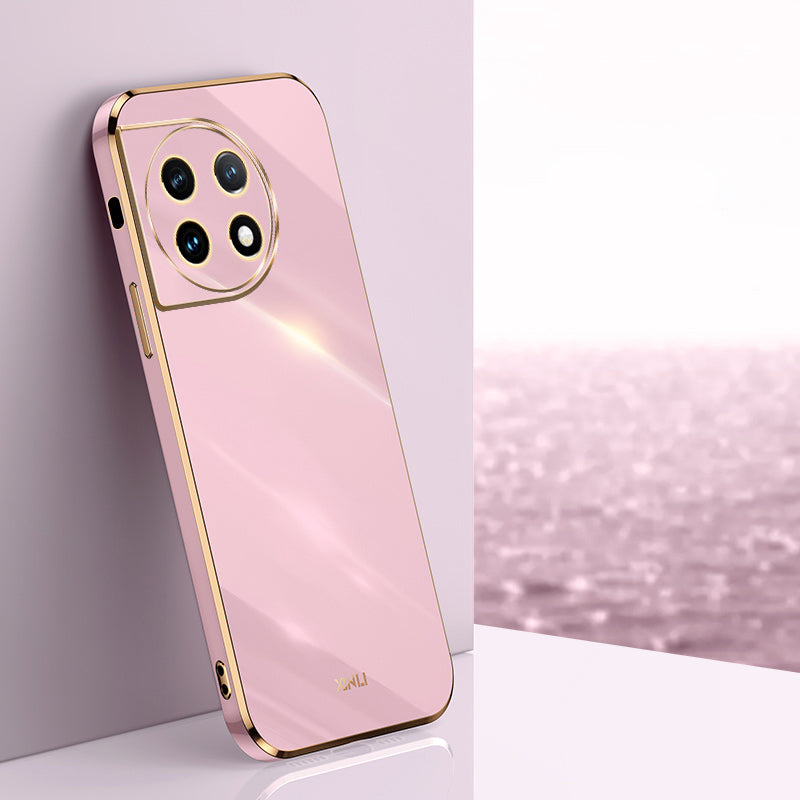 XINLI For OnePlus Ace 2 5G / 11R 5G Electroplating TPU Phone Case Camera Lens Protection Cell Phone Cover - Purple