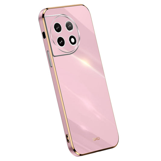 XINLI TPU Phone Case for OnePlus 11 5G , Full Lens Protection Electroplating Edge Phone Cover - Purple