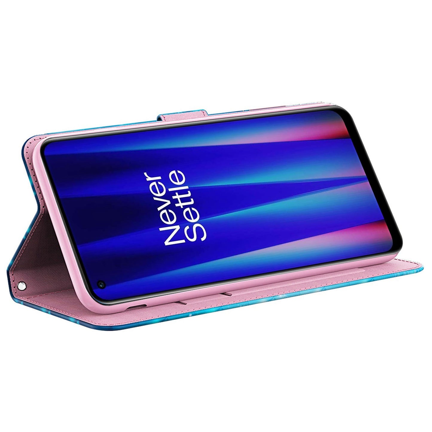 For OnePlus 11 5G PU Leather 3D Pattern Printing Phone Case Flip Wallet Stand Protective Cover - Blue Butterflies