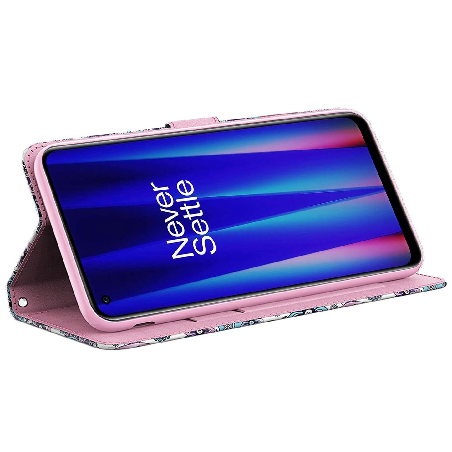 For OnePlus 11 5G PU Leather 3D Pattern Printing Phone Case Flip Wallet Stand Protective Cover - Purple Impatiens