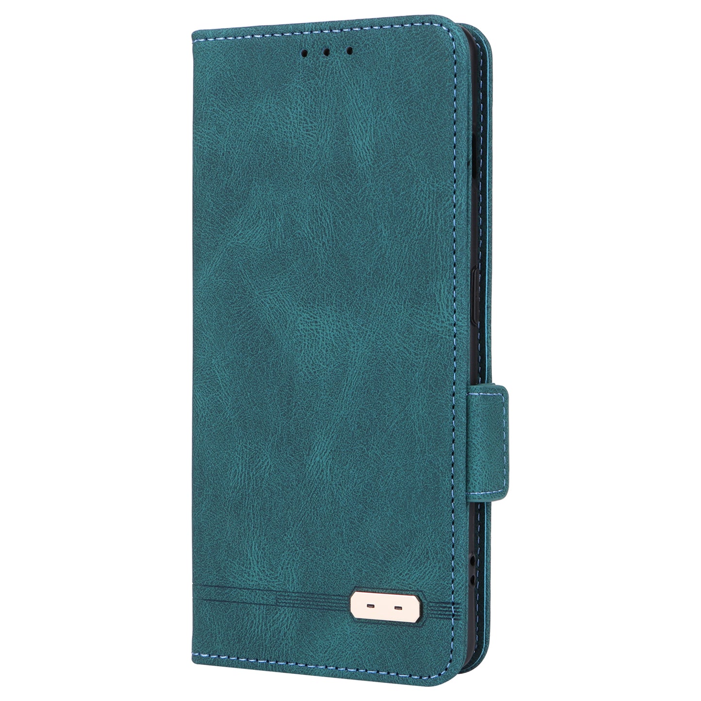 For OnePlus Ace 2 5G / 11R 5G Anti-scratch Magnetic PU Leather Anti-drop Case Hardware Decor Wallet Stand Shell - Blue