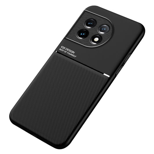 PU Leather TPU Case for OnePlus Ace 2 5G / 11R 5G Protective Slim Case Lines Imprinted Phone Cover - Black