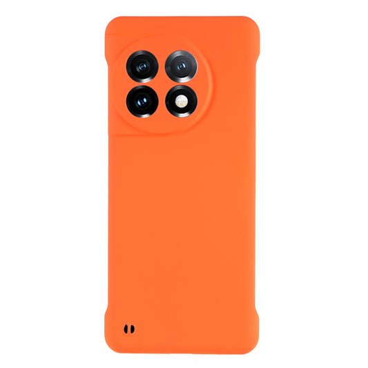 For OnePlus 11 5G Frameless Phone Case Hard PC Skin-touch  Shock Absorbent Slim Cover - Orange
