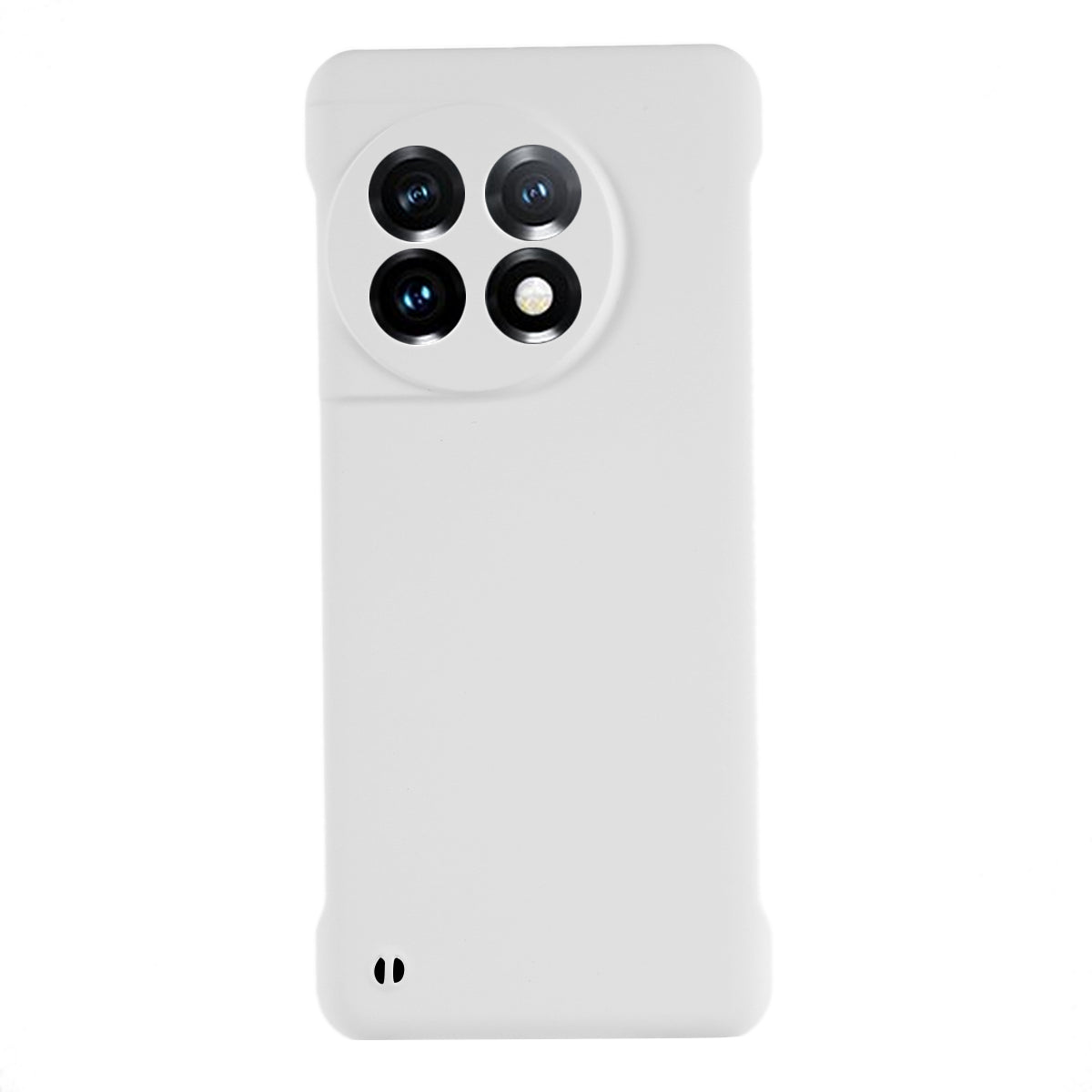 For OnePlus 11 5G Frameless Phone Case Hard PC Skin-touch  Shock Absorbent Slim Cover - White