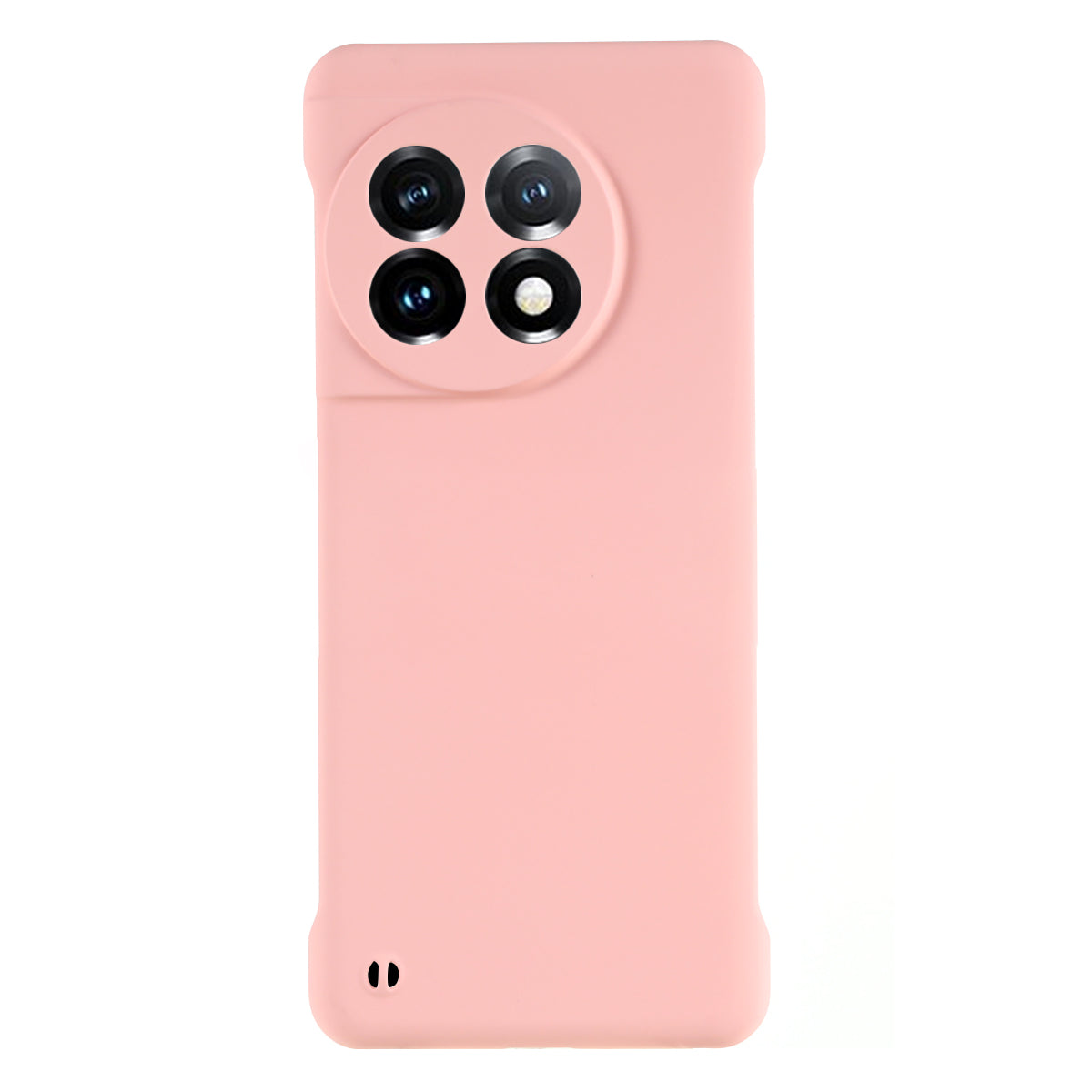 For OnePlus 11 5G Frameless Phone Case Hard PC Skin-touch  Shock Absorbent Slim Cover - Pink