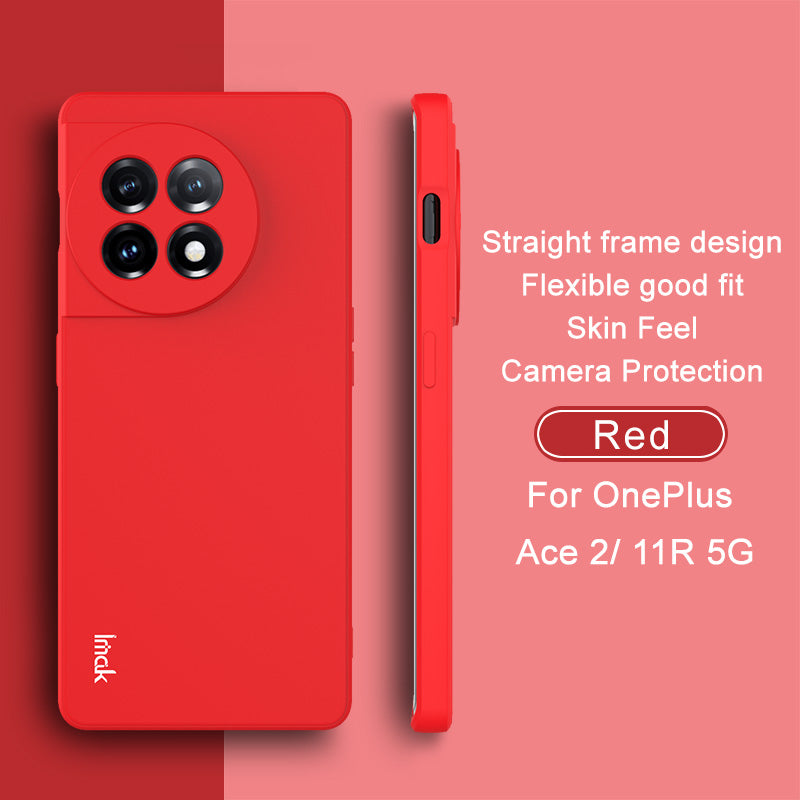 IMAK UC-4 Series For OnePlus Ace 2 5G / 11R 5G Phone Case Straight Edge Anti-Drop Cell Phone TPU Cover - Red