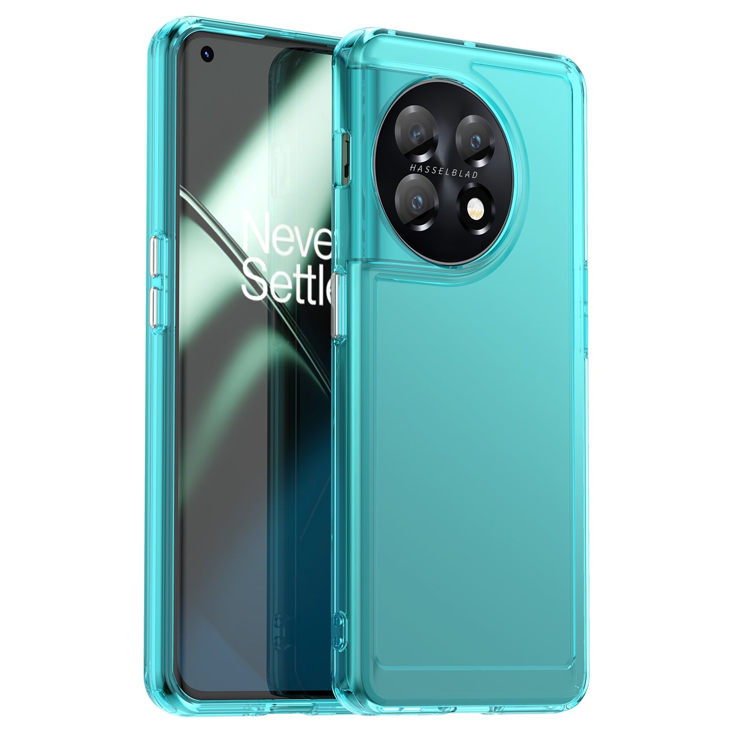 Candy Series Phone Cover for OnePlus 11 5G , Soft TPU Cell Phone Protective Case - Transparent Blue