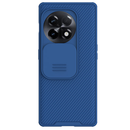 NILLKIN CamShield Pro for OnePlus Ace 2 5G / 11R 5G Drop-proof Case PC+TPU Hybrid Phone Cover with Camera Slide Lid - Blue
