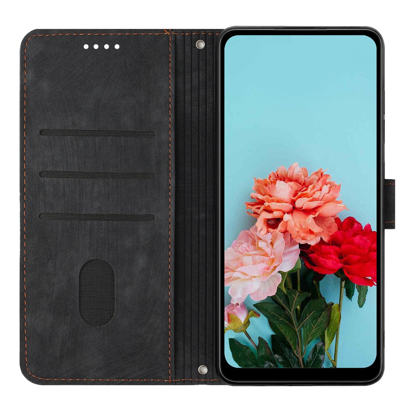 For OnePlus 11 5G PU Leather Skin-touch Wallet Case Stand Lines Imprinted TPU Inner Shell Phone Cover - Black