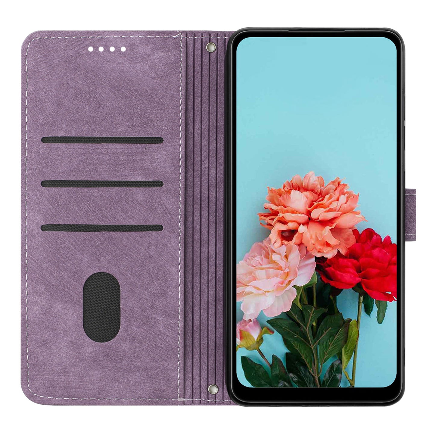 For OnePlus 11 5G PU Leather Skin-touch Wallet Case Stand Lines Imprinted TPU Inner Shell Phone Cover - Purple