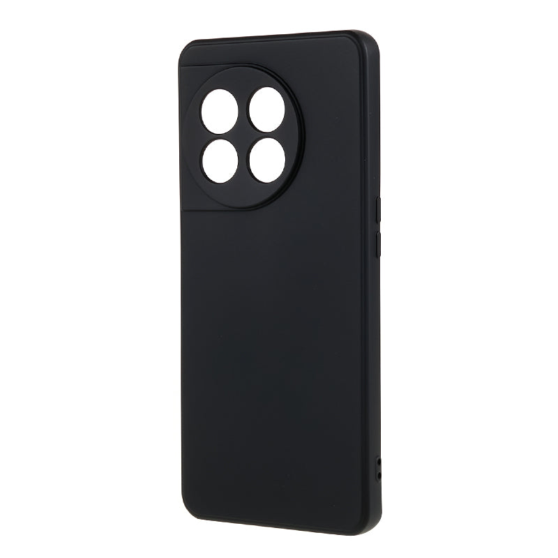 For OnePlus 11 5G TPU Phone Case Smooth Touch Rubberized Cover with Fiber Lining - Black