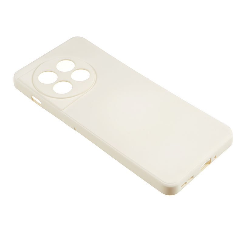 For OnePlus 11 5G TPU Phone Case Smooth Touch Rubberized Cover with Fiber Lining - White