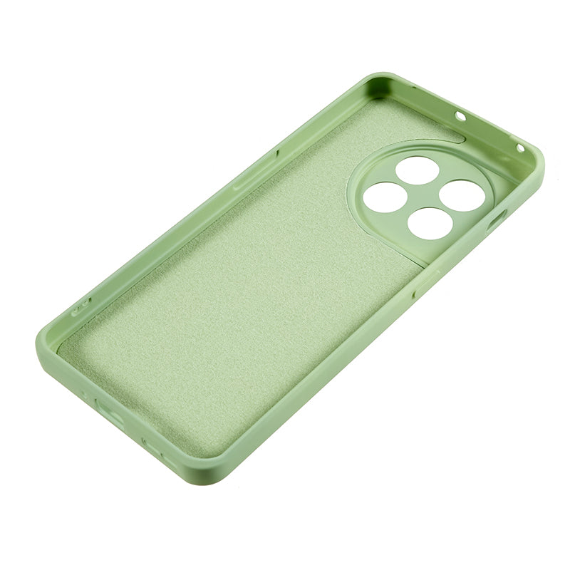 For OnePlus 11 5G TPU Phone Case Smooth Touch Rubberized Cover with Fiber Lining - Bean Green
