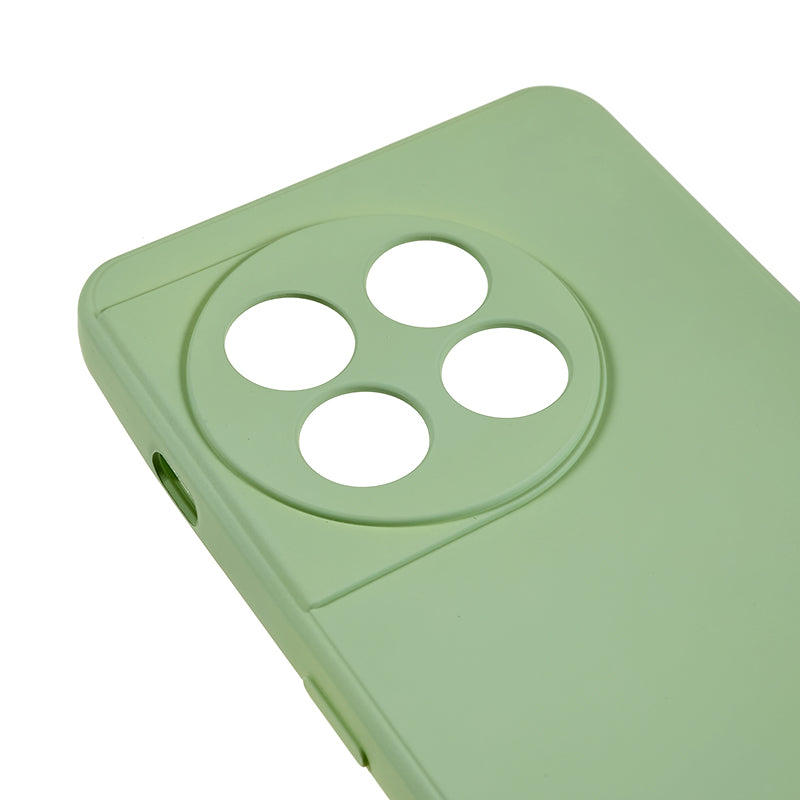 For OnePlus 11 5G TPU Phone Case Smooth Touch Rubberized Cover with Fiber Lining - Bean Green
