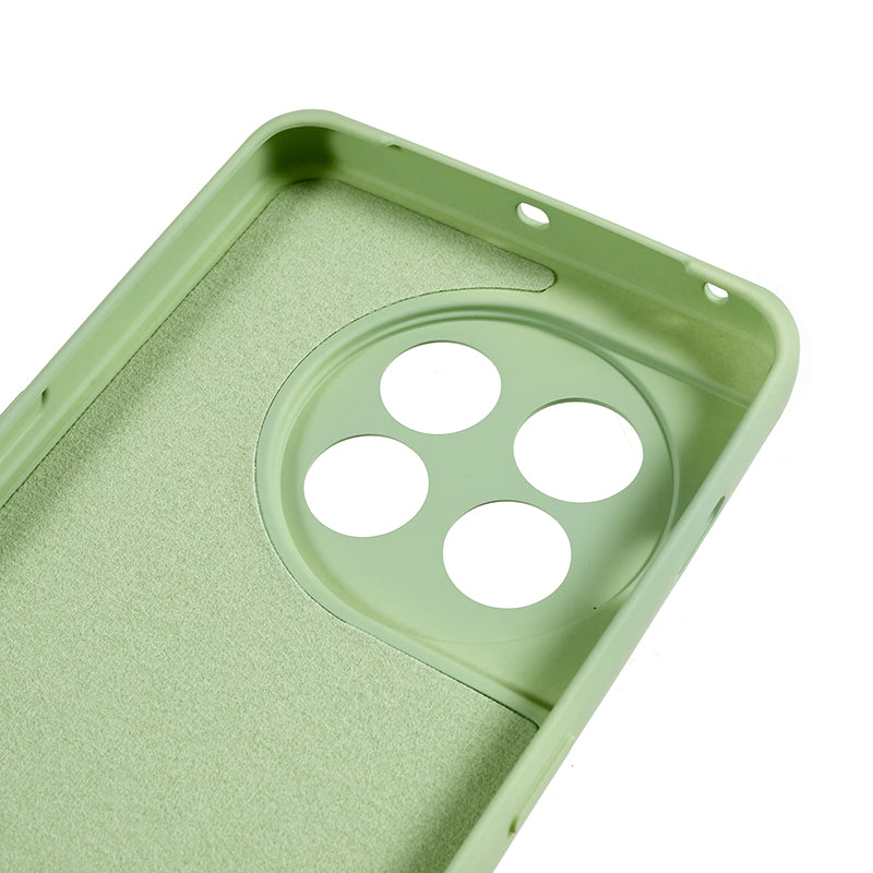 For OnePlus 11 5G TPU Phone Case Smooth Touch Rubberized Cover with Fiber Lining - Bean Green