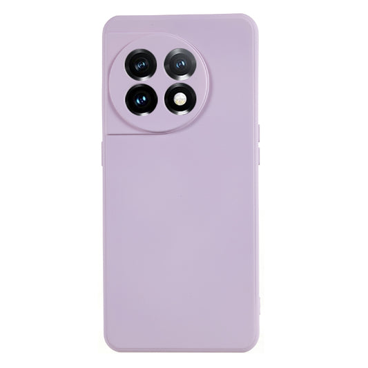 For OnePlus 11 5G TPU Phone Case Smooth Touch Rubberized Cover with Fiber Lining - Light Purple