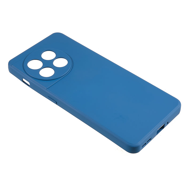 For OnePlus 11 5G TPU Phone Case Smooth Touch Rubberized Cover with Fiber Lining - Sapphire