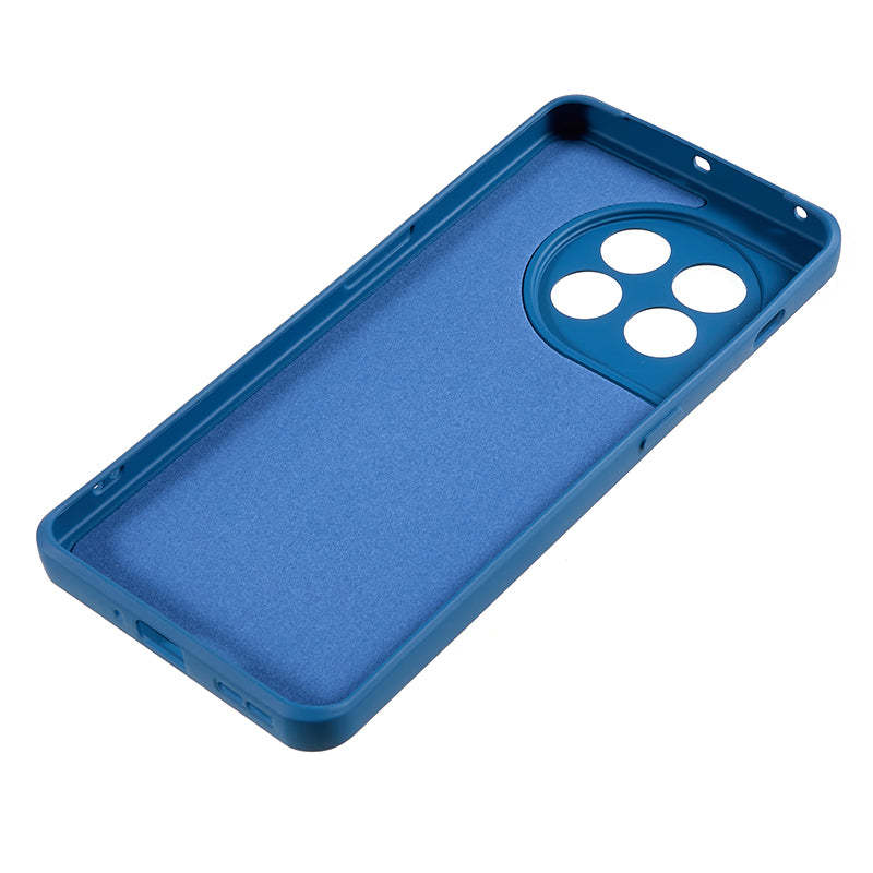 For OnePlus 11 5G TPU Phone Case Smooth Touch Rubberized Cover with Fiber Lining - Sapphire