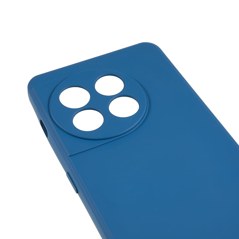 For OnePlus 11 5G TPU Phone Case Smooth Touch Rubberized Cover with Fiber Lining - Sapphire