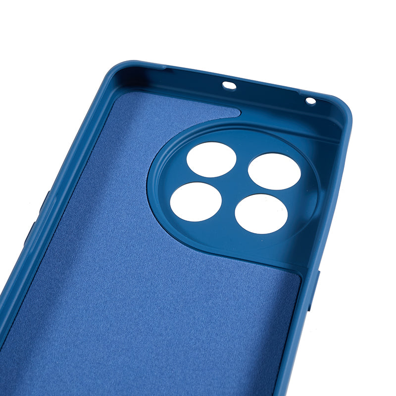 For OnePlus 11 5G TPU Phone Case Smooth Touch Rubberized Cover with Fiber Lining - Sapphire