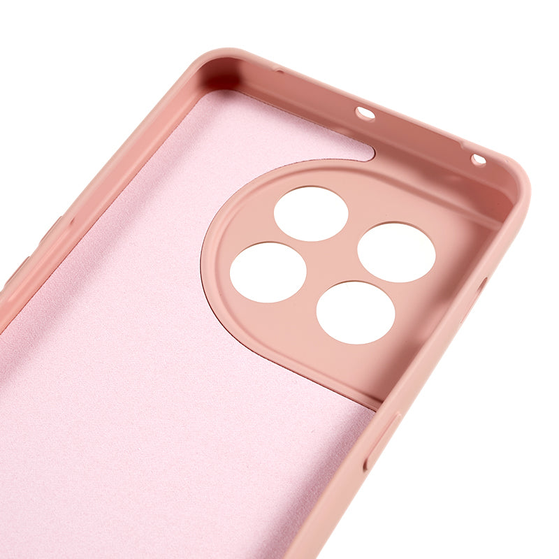 For OnePlus 11 5G TPU Phone Case Smooth Touch Rubberized Cover with Fiber Lining - Pink