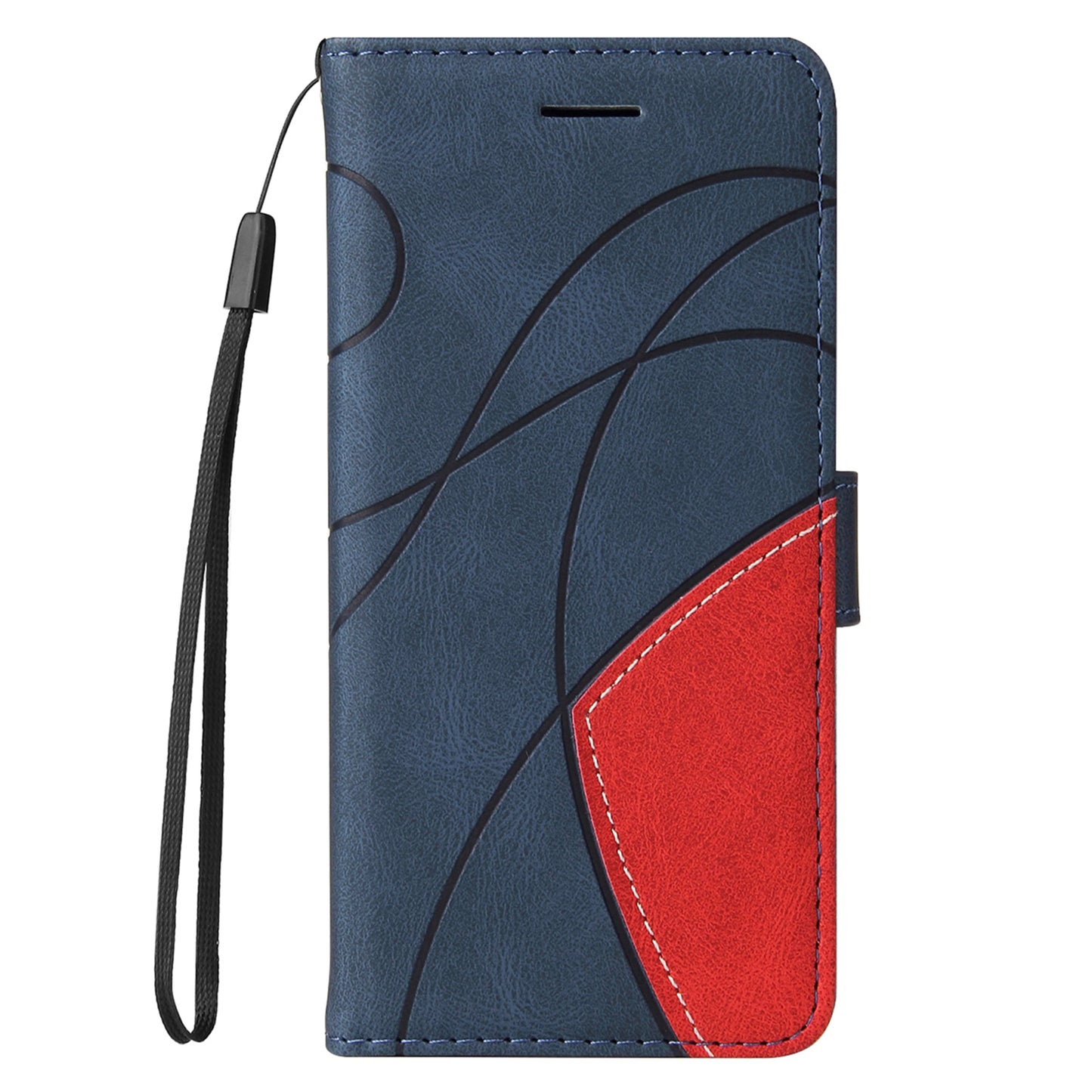 KT Leather Series-1 For OnePlus 11 5G Wallet Stand Protective Case Dual-color Splicing PU Leather Phone Cover - Blue