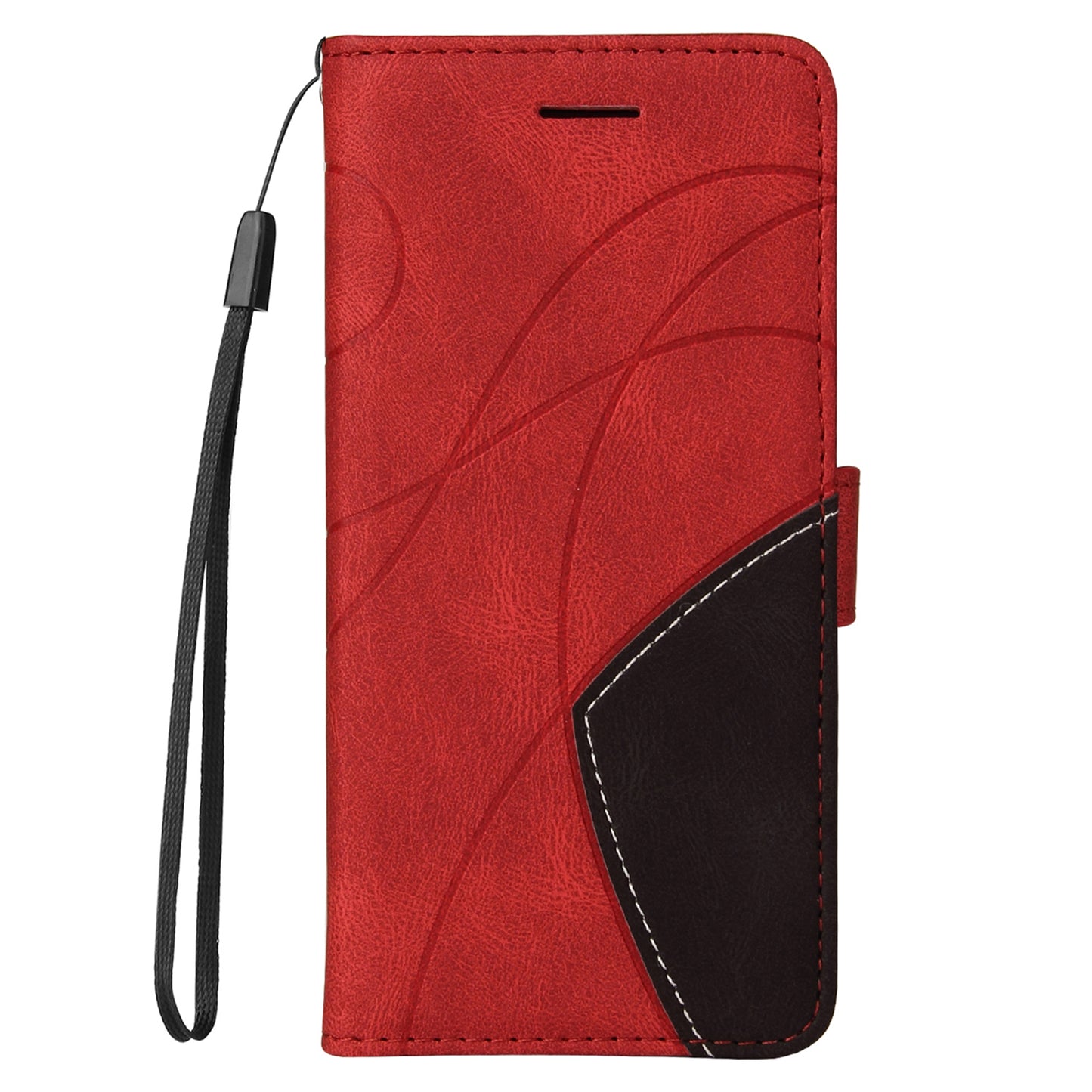 KT Leather Series-1 For OnePlus 11 5G Wallet Stand Protective Case Dual-color Splicing PU Leather Phone Cover - Red